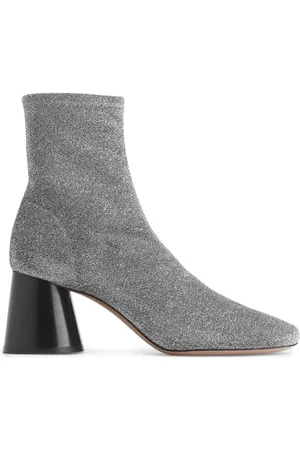 ARKET Heeled Stretch Boots - Silver