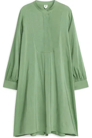 ARKET Linen Blend Tunic Dress - Green