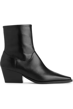 ARKET Cowboy Leather Boots - Black