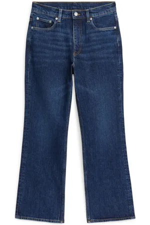 ARKET Ženy Bootcut - FLARED CROPPED Stretch Jeans - Blue