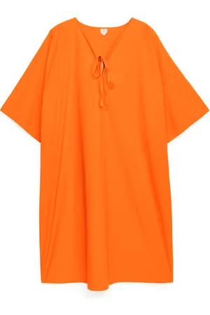 ARKET Relaxed Cotton Tunic Dress - Orange