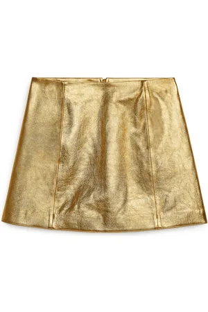ARKET Leather Mini Skirt - Brown