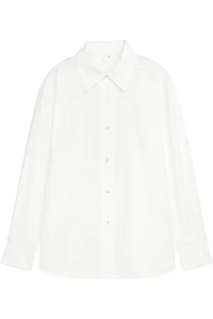ARKET Fitted Poplin Shirt - White