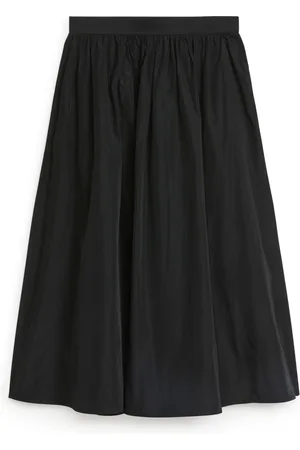 ARKET Ženy Midi - Tafetta Midi Skirt - Black