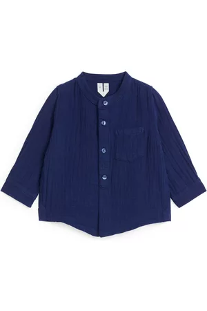 ARKET Košile - Cotton Muslin Shirt - Blue