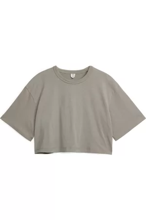 ARKET Ženy Crop top - Crop T-Shirt - Brown