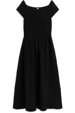 ARKET Ženy Letní - Off-Shoulder Smock Dress - Black