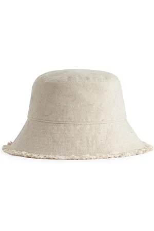 ARKET Ženy Klobouky - Linen Blend Bucket Hat - Beige
