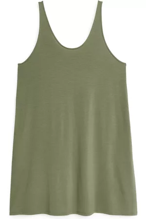 ARKET Ženy Volnočasové - Jersey Tank Dress - Green