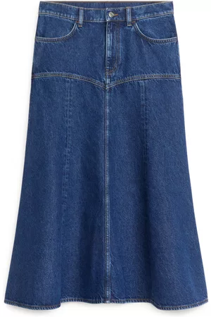 ARKET Ženy Džínové sukně - Denim Skirt - Blue