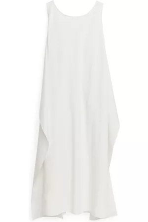 ARKET Ženy Volnočasové - Poplin Detailed Jersey Dress - White