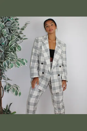 ASOS ASOS DESIGN Petite dad suit blazer in light based check