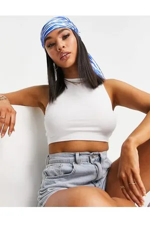 ASOS High neck super crop vest in