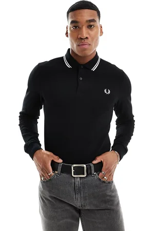 Fred Perry Long sleeve twin tipped polo shirt in