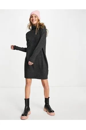 VERO MODA Roll neck jumper dress in melange