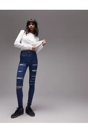 Topshop Joni jean with super rip in mid