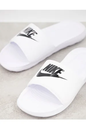 Nike Victori One sliders in white