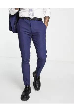 ASOS Wedding super skinny suit trousers in micro texture