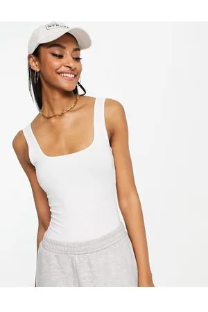 ASOS Cotton scoop neck vest bodysuit in