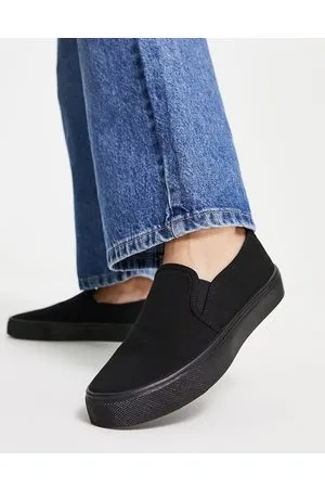 ASOS Dotty slip on plimsolls in