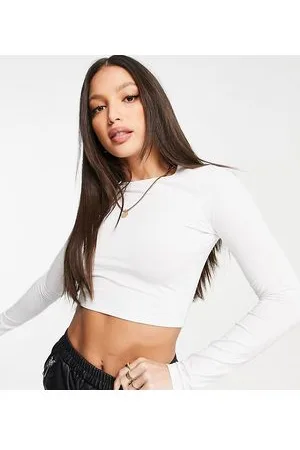 ASOS ASOS DESIGN Tall fitted crop t-shirt with long sleeve in