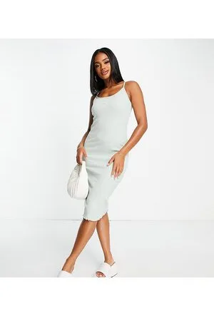 PUMA Classics ribbed midi dress in pastel