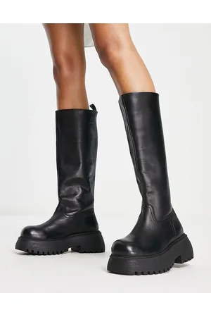 ASOS Candy chunky leather knee boots in
