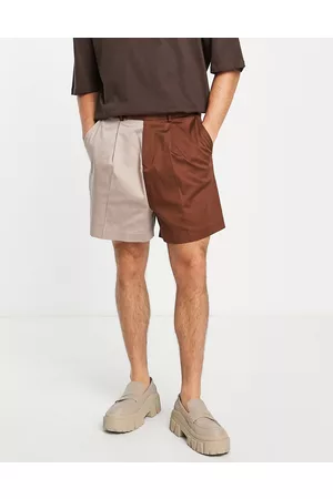ASOS Smart bermuda shorts in tonal splice