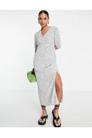 & OTHER STORIES Wrap midi dress in polka dot