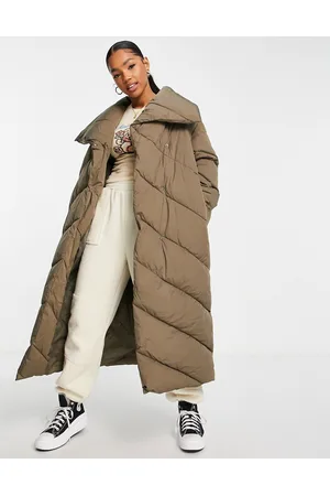 ASOS Waterfall quilted maxi puffer coat in
