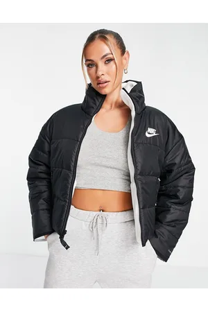 Nike Reversible padded fleece jacket in and white