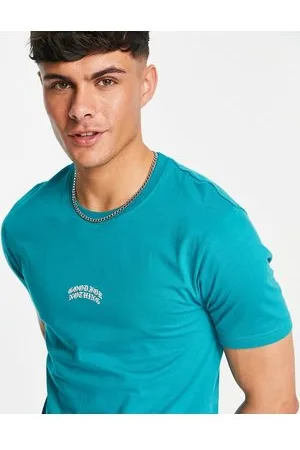 Good For Nothing Centre print logo t-shirt in turquoise blue