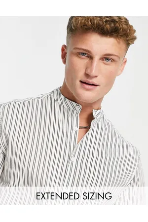 ASOS Slim fit stripe shirt in /black