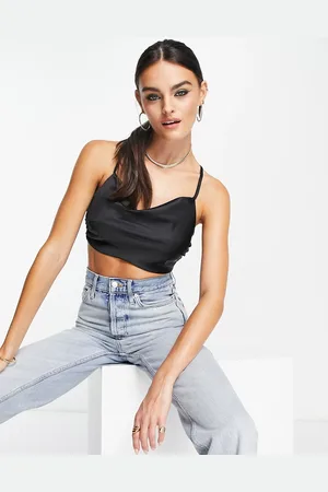 ASOS Satin strappy tie top in