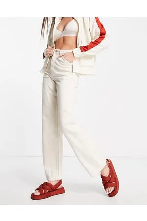 Topshop Carpenter jeans in ecru