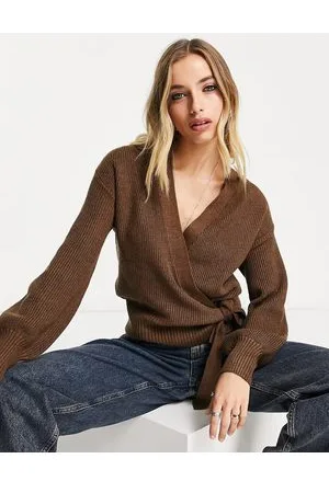 Object Wrap front knitted cardigan in