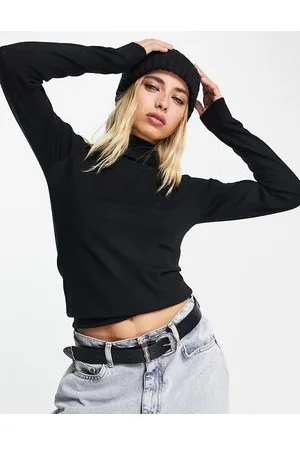 Object Long sleeve roll neck knitted top in