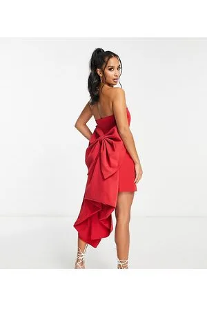 Forever New Strapless trailing bow mini dress in
