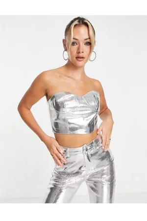 4th & Reckless Metallic corset co-ord in