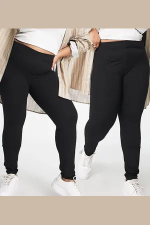ASOS ASOS DESIGN Curve 2 pack leggings in