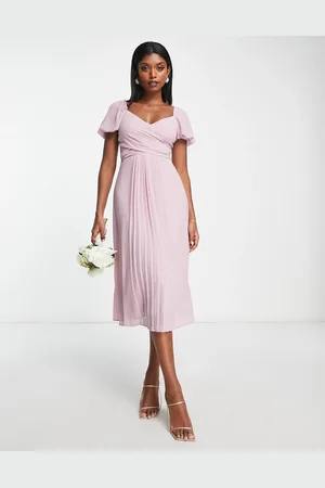 TFNC Bridesmaid cross front midi dress in