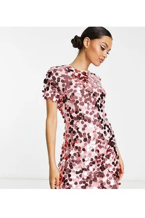 Collective The Label Exclusive disc sequin t-shirt mini dress in
