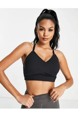 Ivory Rose Fuller Bust caged back sports bra in black