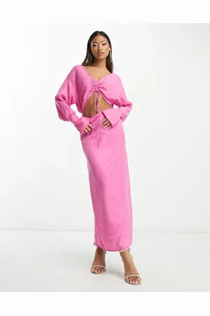 ASOS Maxi dress with drawstring bust and cut out in