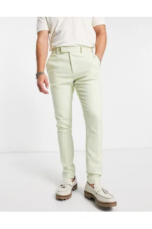 ASOS Skinny smart trousers in mint green texture