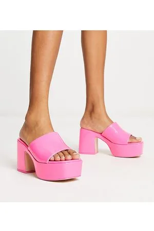 Public Desire Ariel Exclusive platform mules in hot patent