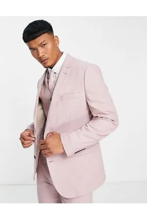 ASOS Smart oxford skinny suit jacket in dusky