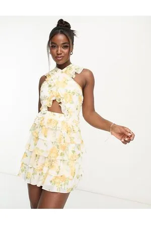 Forever New Cut out waist mini dress in floral