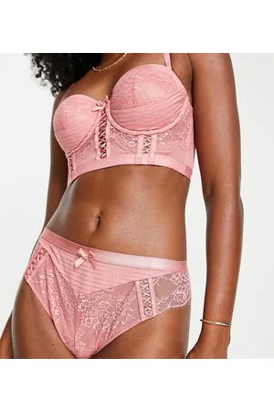 Hunkemöller Highwaist high leg thong in dusty rose