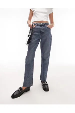 Topshop Straight jeans in sea blue